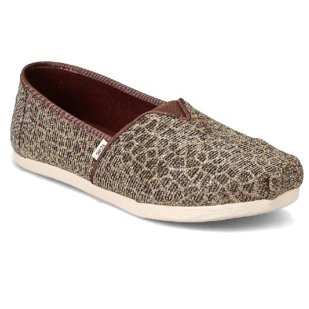 TOMS Women's Alpargata 3.0 Giraffe Slip On Flats Casual - Brown- Size 7